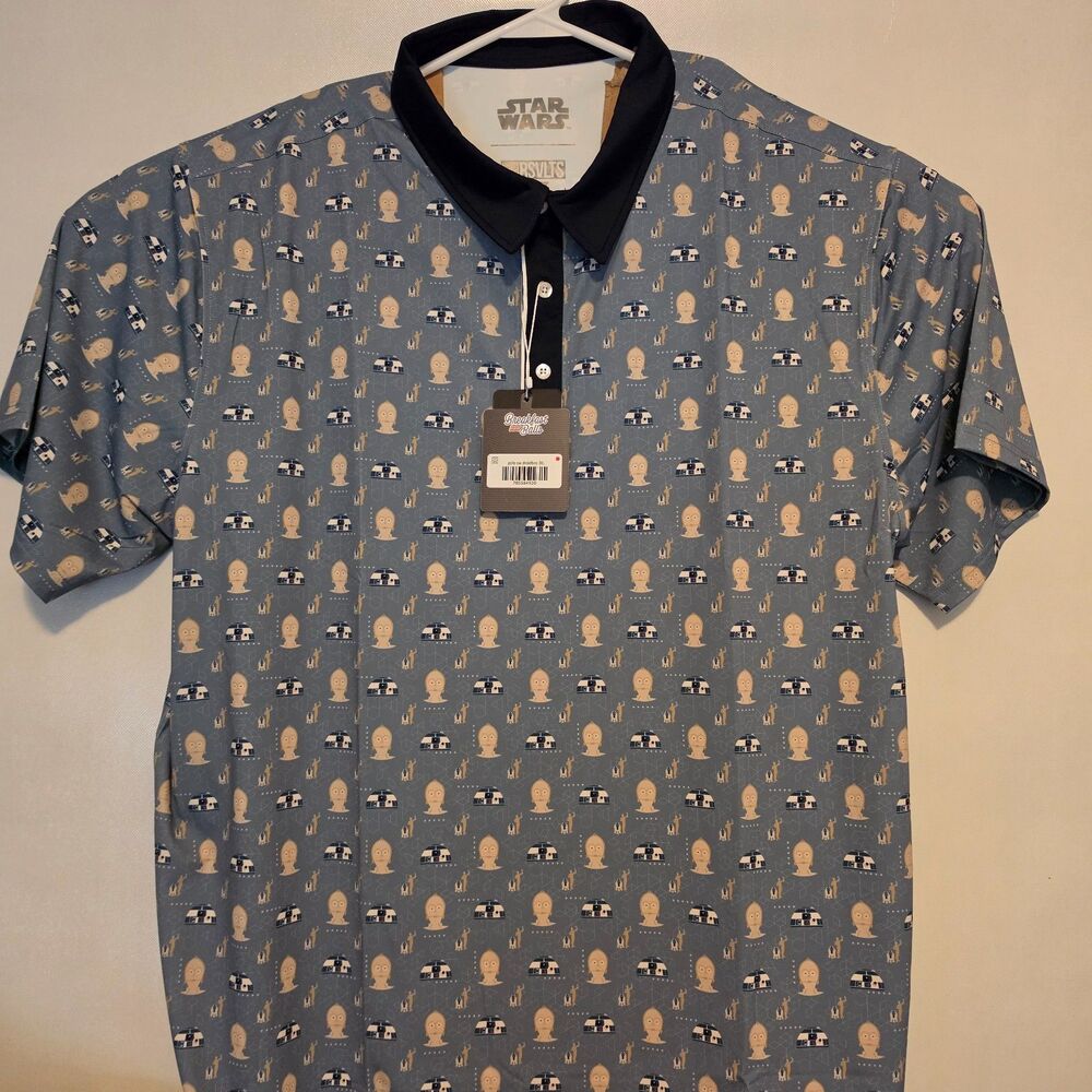 RSVLTS Mens 3XL Star Wars “Droid Bros” All-Day Polo NWT
